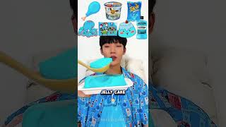 ASMR Eating Jelly Cake🍮🩷🩵💜  MUKBANG 06 cure shorts [upl. by Constancia581]