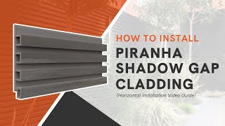 How to Install Slatted Composite Cladding Horizontal Installation  The Piranha Shadow Gap Range [upl. by Anirat]