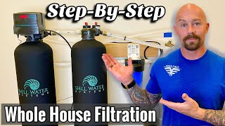 How To Install Whole House Filtration System From Shell Water Systems  BEST Water Softener System [upl. by Alaet]