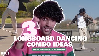 3 Longboard dancing amp freestyle COMBO IDEAS  From Beginner to advanced  Ep1 [upl. by Nader412]