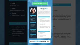 How to Edit a Resume in Microsoft Word  Modern Resume Template cvformat [upl. by Bevan]