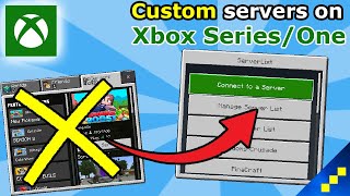 How to join CUSTOM SERVERS on Xbox Minecraft Bedrock Tutorial [upl. by Ahteral733]