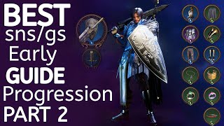 Throne and Liberty Best snsgs early progression guide part 2Best green blue Gear skill rotations [upl. by Yrgoerg630]