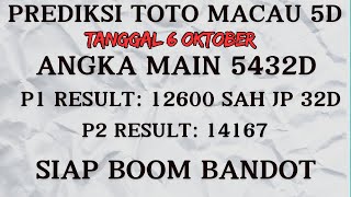 PREDIKSI TOTO MACAU 5D HARI INI 6 OKTOBER 2024  BOCORAN TOTO MACAU 5D HARI INI  TTM 5D [upl. by Aurthur55]