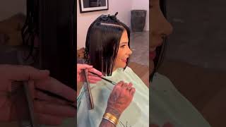 inverted Bob haircut transformation  shorts haircut transformation compilation [upl. by Aerb676]