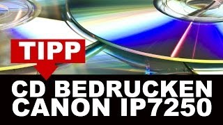 CD UND DVD BEDRUCKEN MIT CANON PIXMA iP7250 [upl. by Hube]