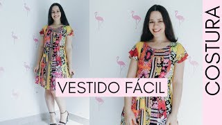 O VESTIDO MAIS FÁCIL DO MUNDO  COSTURA PARA INICIANTES  ELLEN BORGES [upl. by Yanahs68]