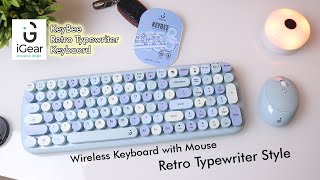 🔥🔥Retro Typewriter Inspired Wireless Keyboard with Mouse  iGear KeeBee Best Keybaord ampMouse 2021 [upl. by Yemiaj748]