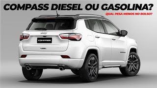 JEEP COMPASS 2025 DIESEL OU GASOLINA  QUAL PESA MENOS NO BOLSO [upl. by Biagio]