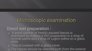 Microscopic examination of stool  faeces [upl. by Nahsab29]