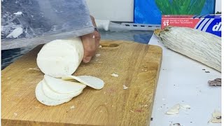 THE AMAZING ROTTED MAJIC CASSAVA FEELING AND SATISFYING SLICEDasmr satisfying short cutting [upl. by Notpmah]