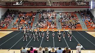 Hedgesville Middle School Sideline at Martinsburg Bulldog Cheerpalooza 2024 [upl. by Leilah]