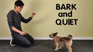 Teach Dog to Stop Barking  Bark and Quiet on Cue [upl. by Barabas]