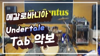 Undertale  Megalovania Tab  언더테일  메갈로바니아 타브악보  원맨밴드  1인밴드 기타 베이스 건반 드럼 악보 [upl. by Mcleroy532]