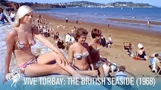 Vive Torbay Travelling to the British Seaside 1968  British Pathé [upl. by Sedicla172]