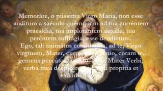 Catholic Prayers  Memorare Latin [upl. by Hsihsa]