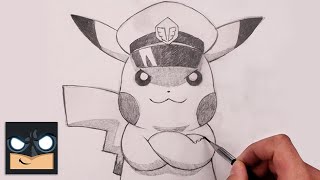 How To Draw Captain Pikachu Easy  Pokemon Horizons Sketch Tutorial [upl. by Durston]