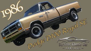 408 Stroker powered 1986 Dodge D100 Royal SE pickup truck Pavement Pounder for sale Survivor Cars [upl. by Katerina]