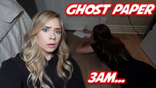 GHOST PAPER CHALLENGE AT MY BEST FRIENDS HOUSE AT 3 AM [upl. by Lorianna]