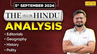 CLAT 2025 The Hindu Newspaper Analysis  5th Sept 2024  The Hindu Analysis for CLAT 2025 [upl. by Akemat]