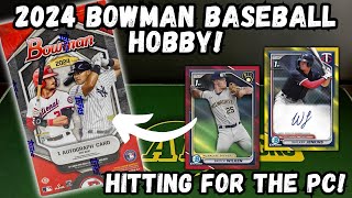 BOWMAN RELEASE DAY 2024 Topps Bowman Baseball Hobby Box Review [upl. by Dimitris]