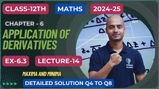 Class 12th Ex63 Question 4567 and 8 SOLUTIONSAPPLICATION OF DERIVATIVESFRIENDS Classes [upl. by Yobybab883]