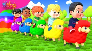 Baa Baa Black Sheep  Colorful Sheep Song  BluLoo Nursery Rhymes amp Kids Songs [upl. by Attaynek]