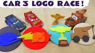 Cars Toys Lightning McQueen Challenge With The Funlings [upl. by Ymirej330]