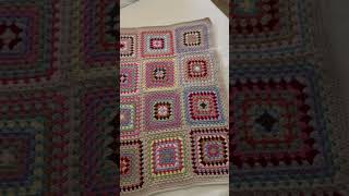 Granny Square blanket in 7 days crochet grannysquare InmysparetimeCrochet [upl. by Dnomaid]