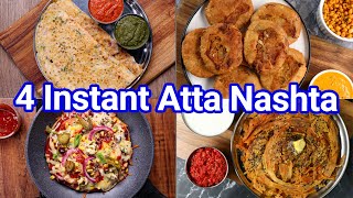 Instant Nashta Recipes With Wheat Flour  Healthy amp Easy Atta Ke Nasta Recipes [upl. by Ellednahs]