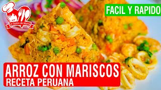 ARROZ CON MARISCOS – RECETA PERUANA – FACIL Y RAPIDO – La Sazón de Mamá [upl. by Bloom259]