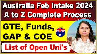 Australia Feb Intake 24 A to Z Complete Process I GTE Fund amp COE I Australia Study Visa Updates 24 [upl. by Rafaellle778]