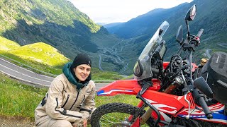 Honda CRF 300 Rally on top of the most beautiful road in the world TRANSFAGARASAN [upl. by Helena]