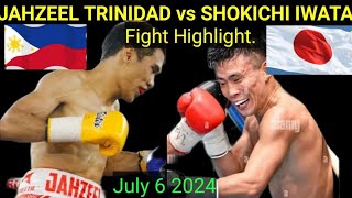 JAHZEEL TRINIDAD VS SHOKICHI IWATA FIGHT HIGHLIGHT TRINIDADIWATABOXINGSPORTS [upl. by Margarita]