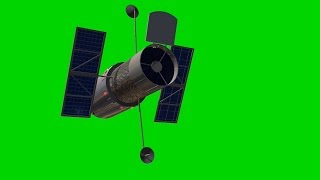 Hubble Space Telescope fly by  green screen 1 [upl. by Vanessa47]