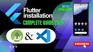 Complete Guide to Install Flutter VSCODE Android studio  With emulator  2024 [upl. by Repard322]