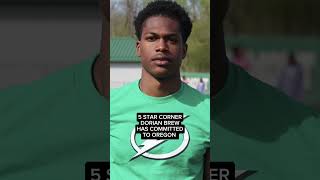 🚨5 STAR CORNERBACK DORIAN BREW HAS COMMITTED TO THE OREGON DUCKS🚨 cfb football viral oregon 4yp [upl. by Ilwain]