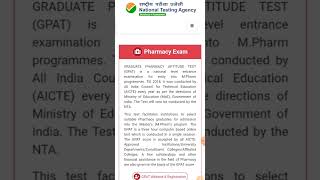 GPAT online application dategpat exam date notification [upl. by Llertnac]