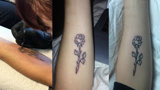 TATTOOING MYSELF FIRST TIME TATTOOING VLOG [upl. by Eelrak]