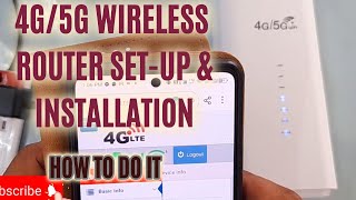 4G5G WIRELESS ROUTER SETUP amp INSTALLATION [upl. by Weidman]