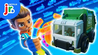 Coops Trash Truck Cleanup Challenge 🚛 Hot Wheels Lets Race  Netflix Jr [upl. by Oeht394]