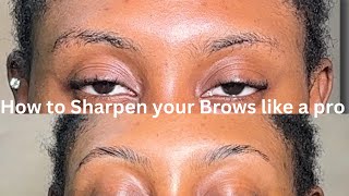 How To carve your Brows how makeuptutorial howtocarveyourbrows [upl. by Hacim]