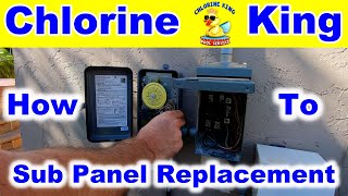 How To Replace An Electrical Swimming Pool Sub Panel With Chlorine King [upl. by Olpe176]