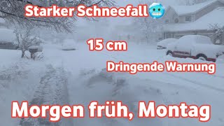 Alarm dringend Starker Schneefall in Deutschland ab morgen Montag im Morgengrauen [upl. by Legin]