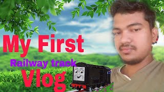 MY FIRST VLOG 2025 RAILWAY TRACK 🛤️ 😱⁉️❤️  lts jiya vlogger [upl. by Galanti]