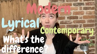 Lyrical Modern amp Contemporary Dance whats the difference [upl. by Mode941]