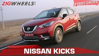 Nissan Kicks Review  A Premium Creta Rival  ZigWheelscom [upl. by Noemad]