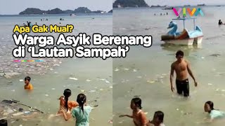 MIRIS Pantai Pasir Putih Lampung Dipenuhi Tumpukan Sampah [upl. by Assenev177]