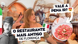 Como é e quanto custa comer no restaurante mais antigo de Florença na Itália [upl. by Christabel]