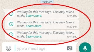 How to fix Waiting for this messageThis may take a while error in whatsapp [upl. by Colin422]